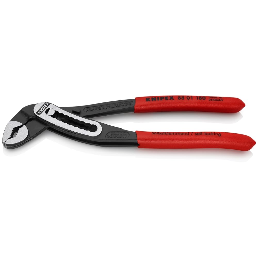 KNIPEX 8801180 alligator pliers jaw close-up showing secure grip