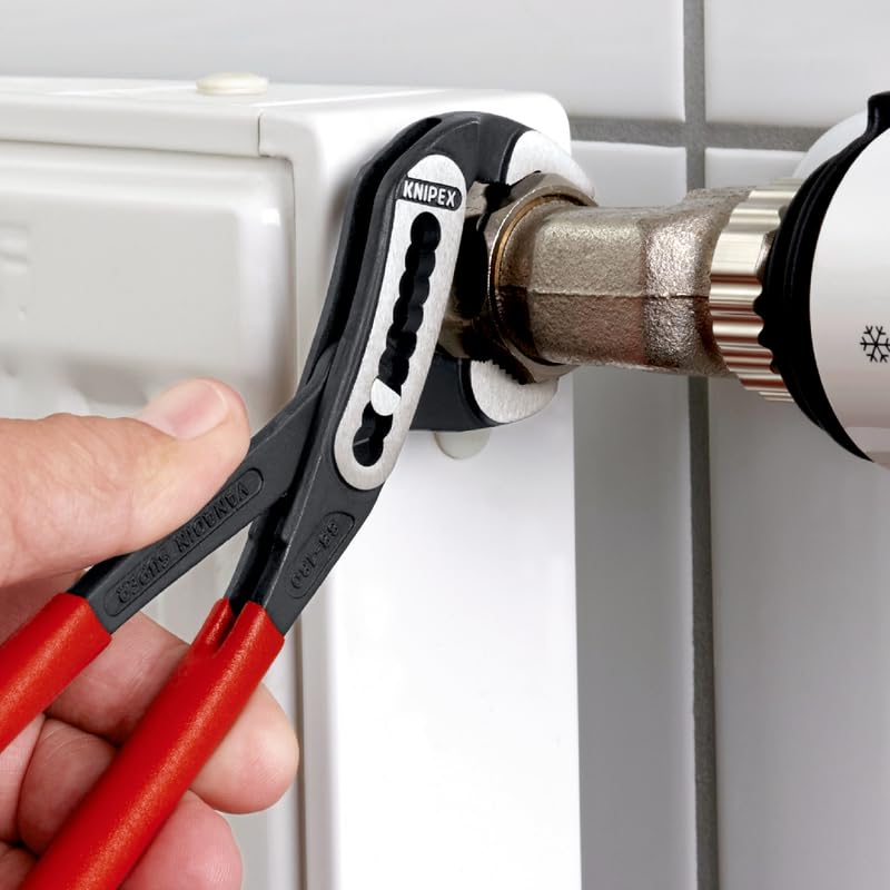 KNIPEX 8801180 grips pipes and nuts securely for plumbing tasks