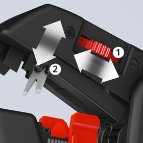 KNIPEX automatic adjustment mechanism demonstrates cross-section adaptive performance