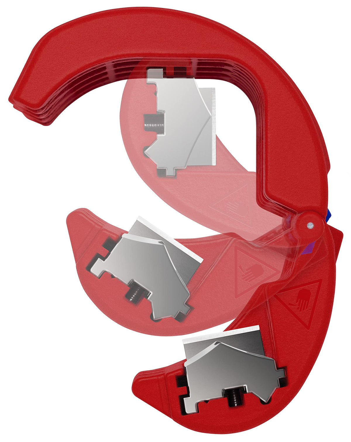 KNIPEX BiX cutting drain pipes and conduit cleanly with minimal debris