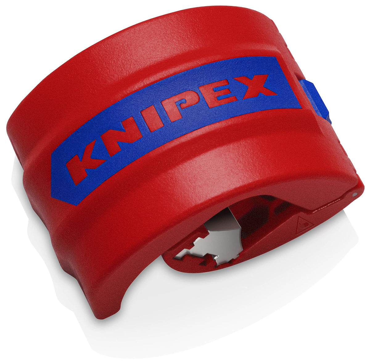 KNIPEX BiX Pipe Cutter in red and blue for precise pipe cutting tasks