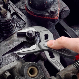 KNIPEX Cobra Extra Slim Pliers finger pinch guard reduces risk during use.