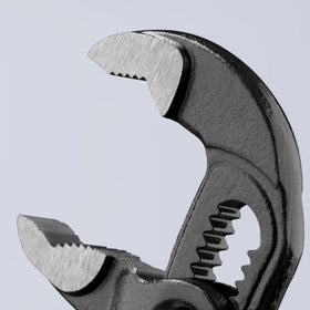 KNIPEX Cobra Pliers 87 01 125 SBA hinge bolt securely catches, preventing shift.