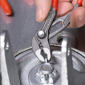 KNIPEX Cobra Pliers 87 01 125 SBA guard protects fingers during use.