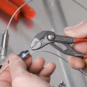 Knipex Cobra Pliers 87-01-180 gripping larger nuts and pipes