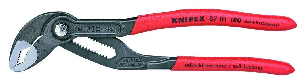 Knipex Cobra Pliers set adjusted jaw demonstrating precise fit for various workpieces