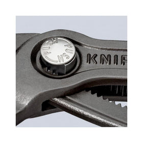 Hardened teeth on KNIPEX Cobra pliers provide reliable grip with low wear at 61 HRC