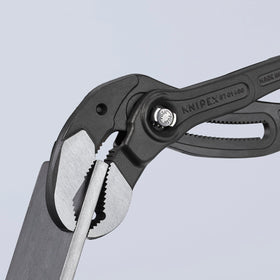KNIPEX Cobra water pump pliers self-locking teeth prevent slipping.