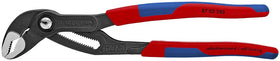 KNIPEX Cobra water pump pliers upper jaw showing quick setup on a workpiece
