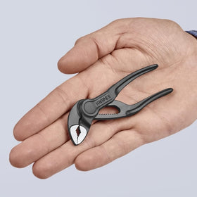 KNIPEX Cobra XS 4-inch pliers enable one-hand quick adjustment for rapid setups.