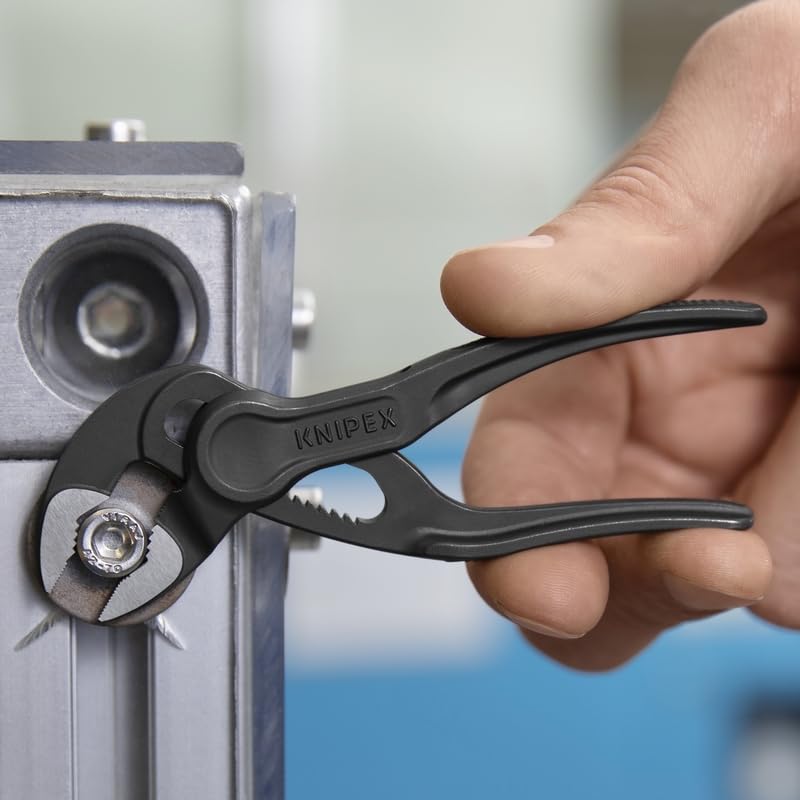 KNIPEX Cobra XS 4-inch pliers have a slim head for narrow gaps.