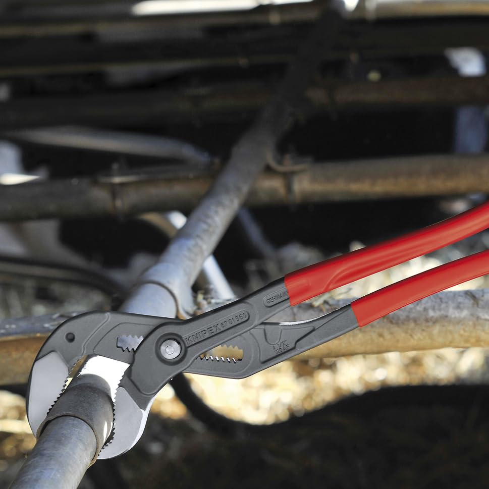 KNIPEX Cobra XXL features 20-position adjustment for hex nuts and pipes.