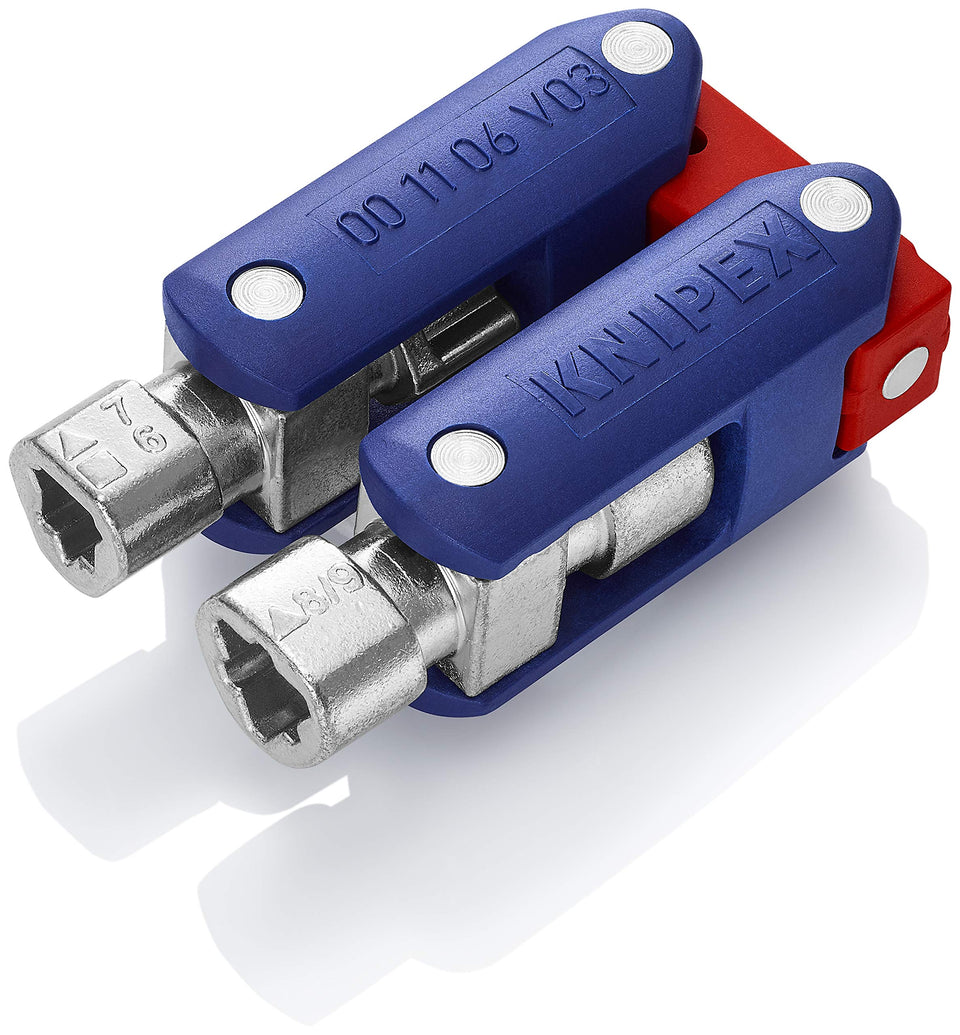 KNIPEX doublejoint folding control cabinet key in compact form for tight spaces.