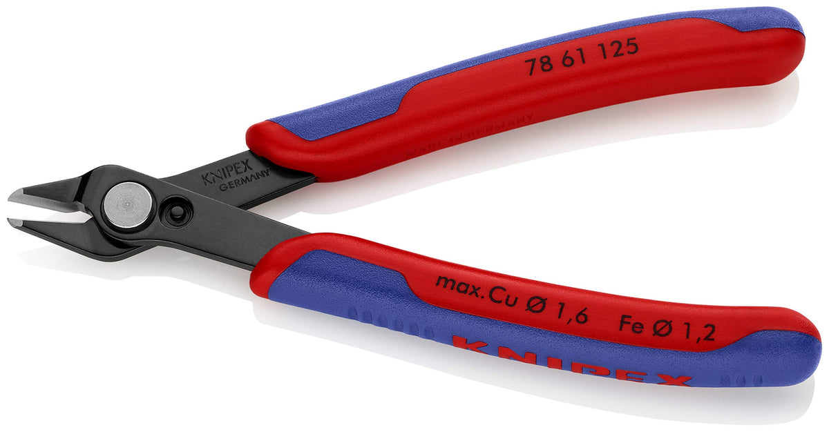 KNIPEX Electronics Super Knips close-up on compact cutting edges for tight spaces