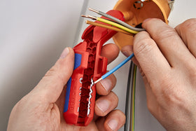 KNIPEX Ergostrip compact dismantling tool for fast cable work.