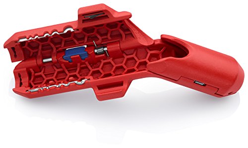 KNIPEX Ergostrip opening aid supports easy coax and data cable access.