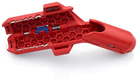 KNIPEX Ergostrip opening aid supports easy coax and data cable access.