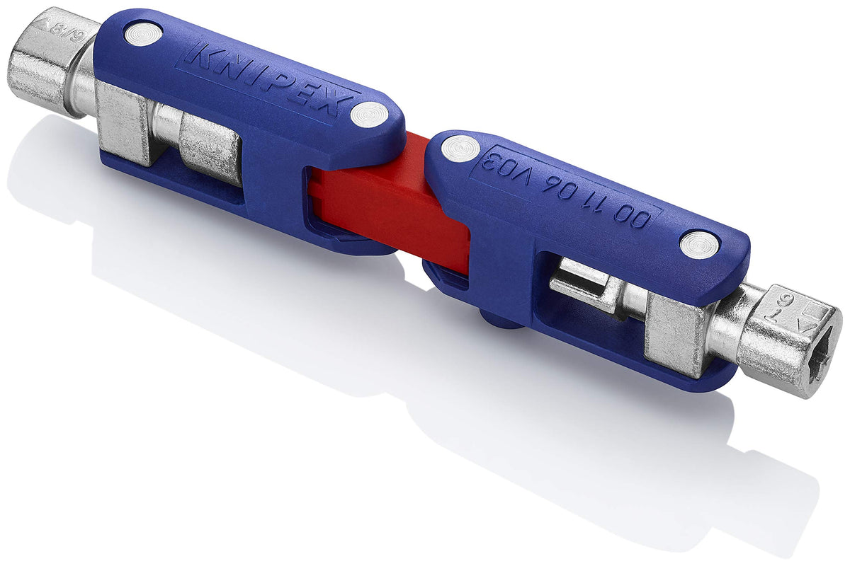 KNIPEX folding key showing rotatable heads for flexible access to panels.