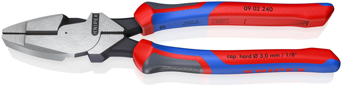 KNIPEX high-leverage linemans pliers rivet close-up enabling easier cutting power
