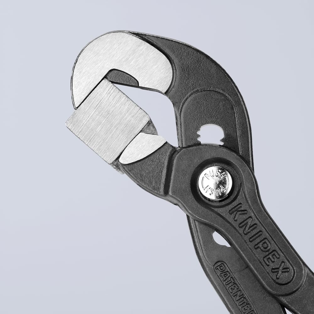 KNIPEX Raptor Pliers 8741250 handle close-up demonstrates comfortable design for shop tasks.