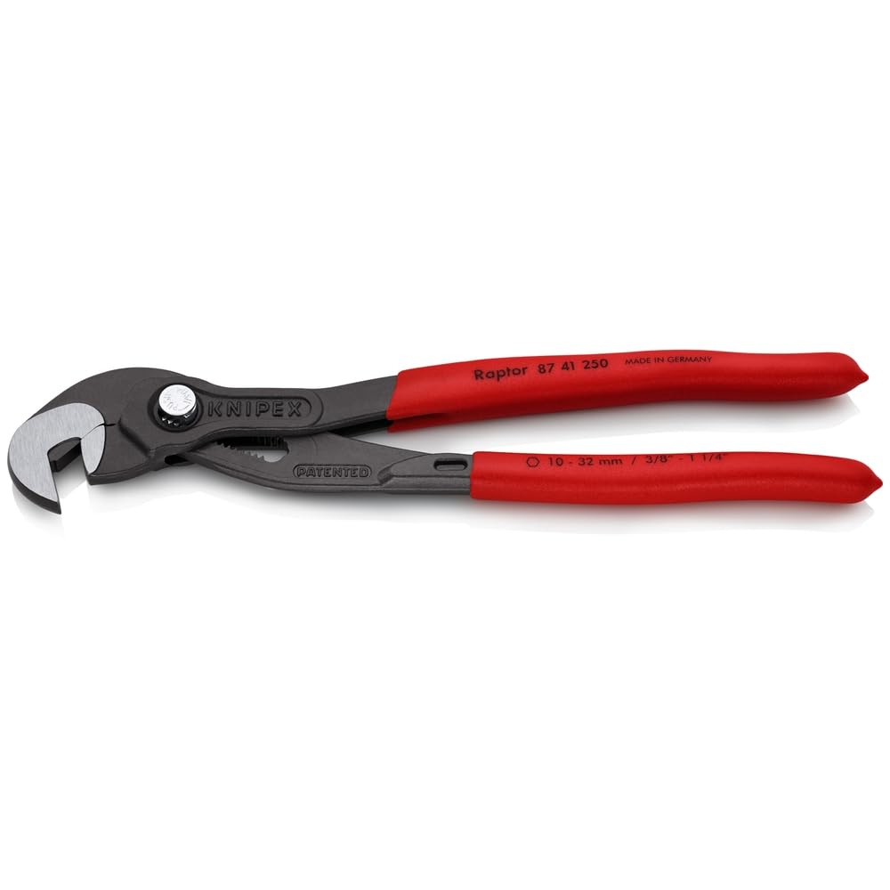 KNIPEX Raptor Pliers 8741250 top view highlights ergonomic grip for precise handling.