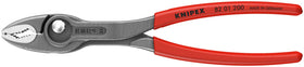 KNIPEX TwinGrip 8-inch pliers show front jaw gripping stripped screws for precision tasks