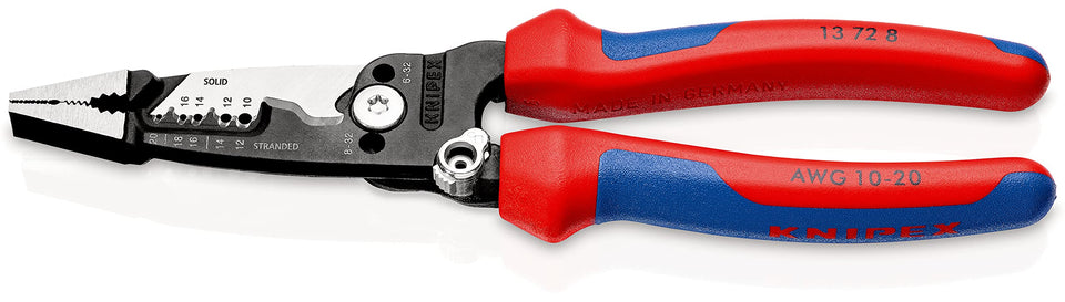 KNIPEX wirestripper multifunction electrician pliers 200 mm close-up of jaws for precise stripping