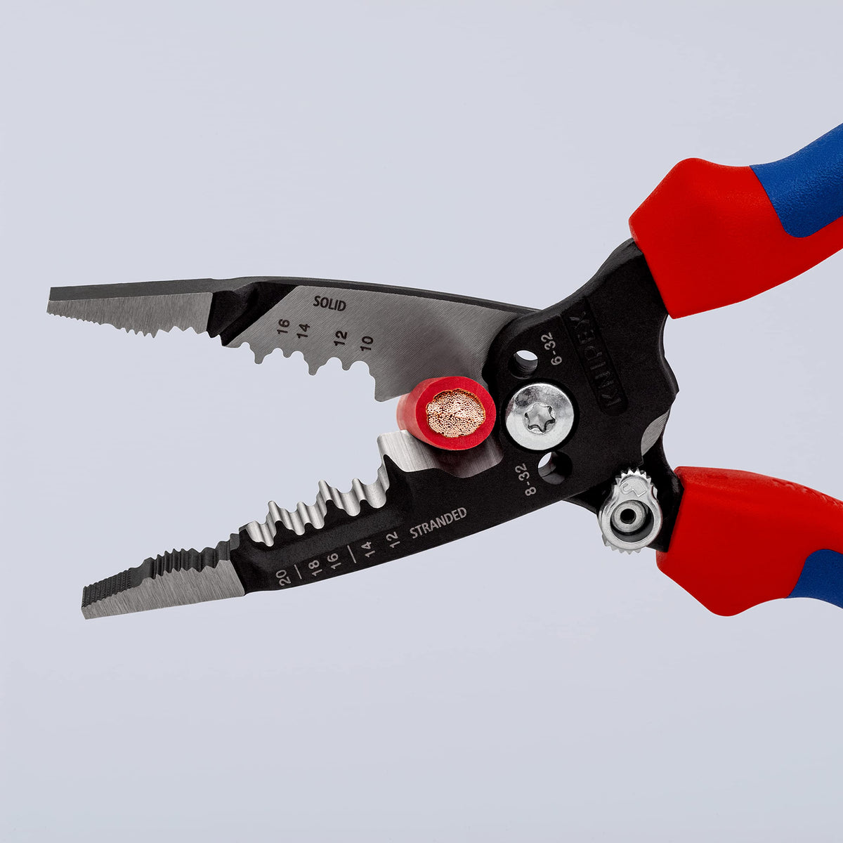 KNIPEX wirestripper multifunction electrician pliers 200 mm side view highlights profile