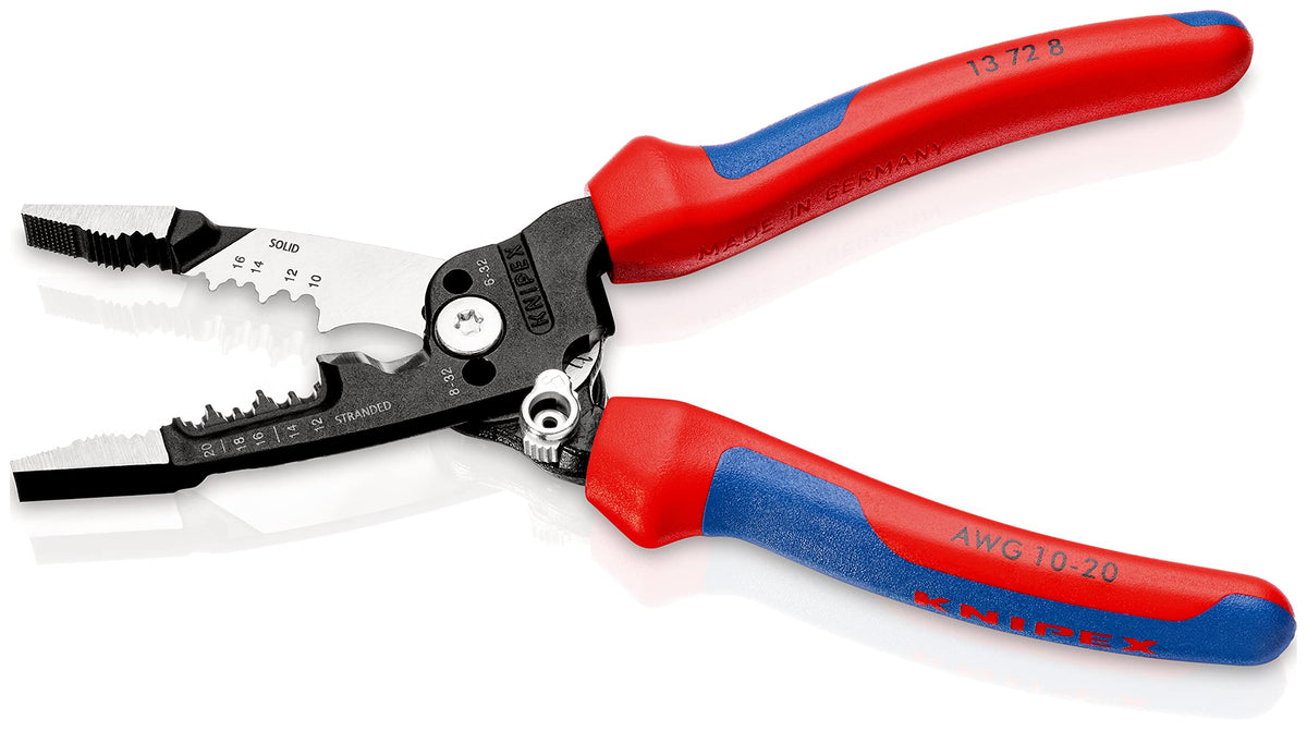 KNIPEX wirestripper multifunction electrician pliers 200 mm two-component handles improve grip