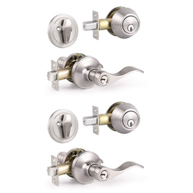 Knobonly 2-set exterior knob set with secure entry for home use.
