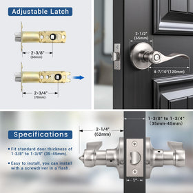 Knobonly easy-install hardware kit for quick upgrade of interior doors.
