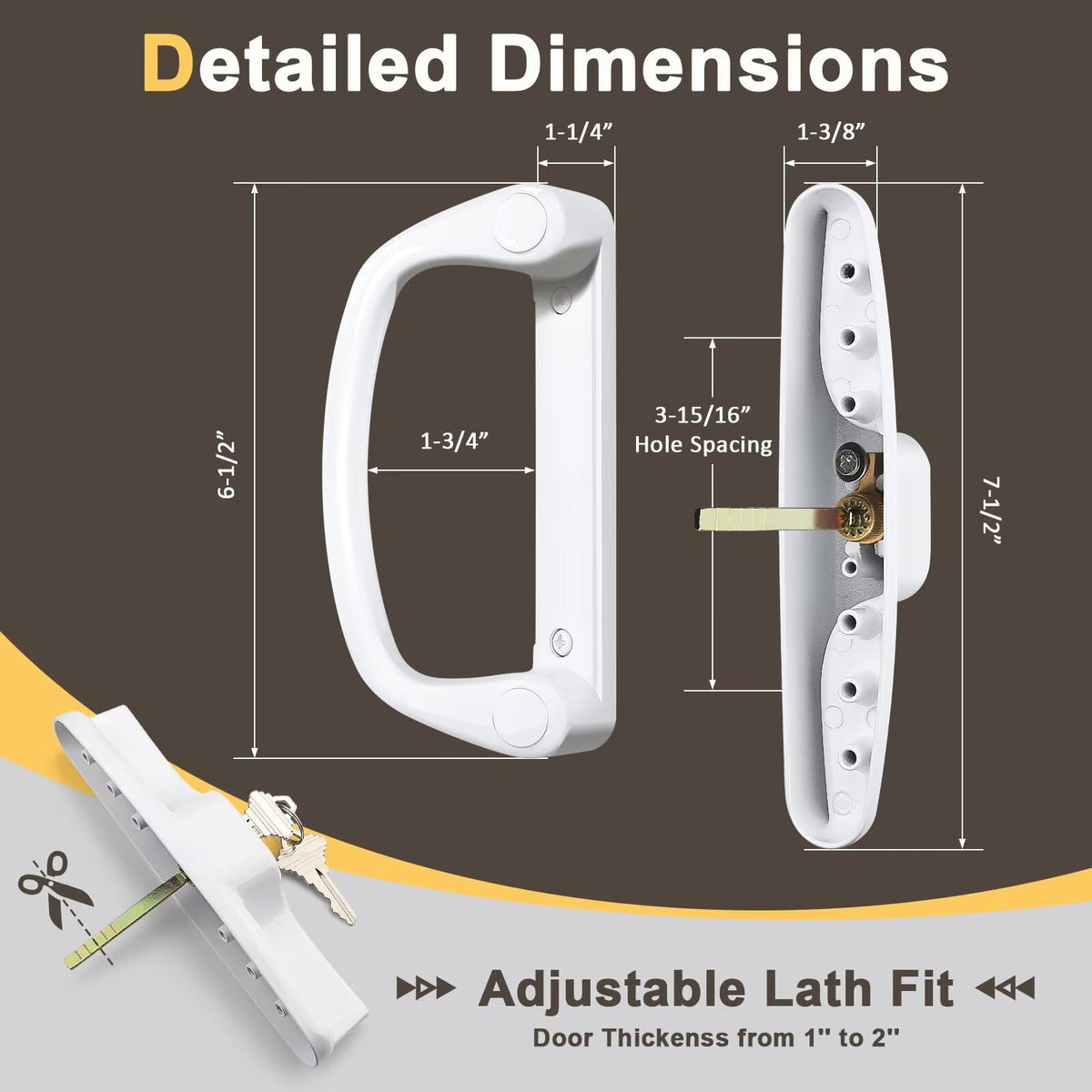Knobonly interior handle set with smooth operation and comfortable grip.
