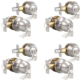 Knobonly keyed-alike exterior door knob with round shape for secure outdoor entry.
