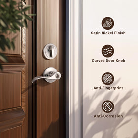 Knobonly keyed-alike lockset assembly demonstrates coordinated security.
