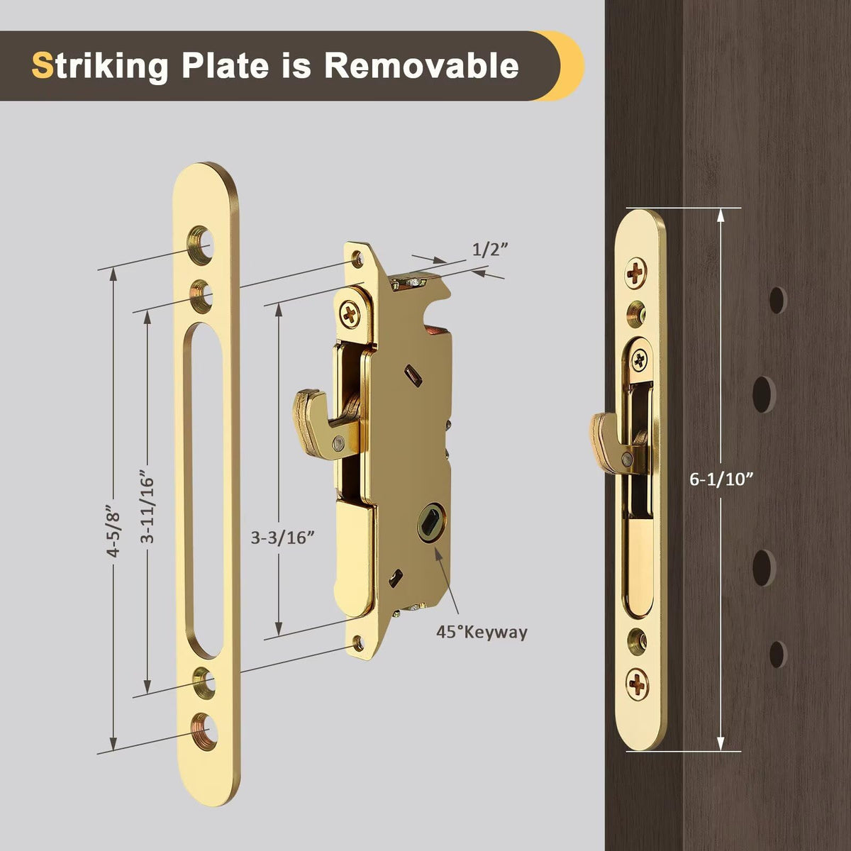 Knobonly keys included for convenient locking and unlocking.
