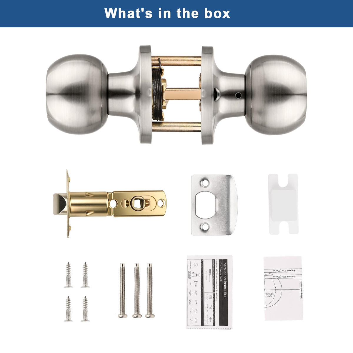 Knobonly standard door-fit demo with 1-3/8 to 1-3/4 inch thickness.