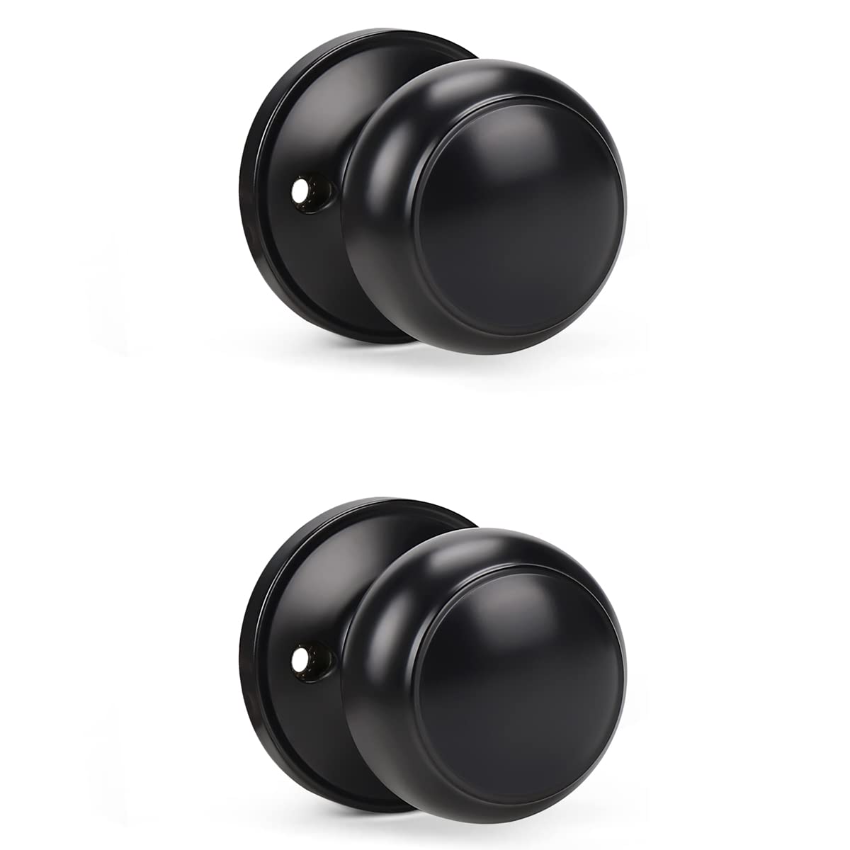 KNOBWELL 2-pack black closet knobs with a dummy design for easy pantry door access