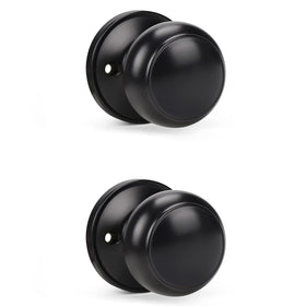 KNOBWELL 2-pack black closet knobs with a dummy design for easy pantry door access