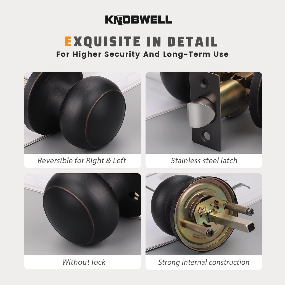 KNOBWELL packaging protection for door knobs prevents scratches in transit