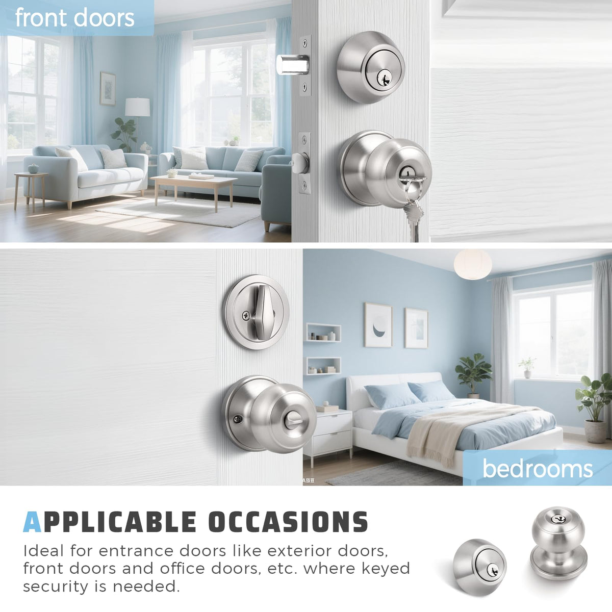 Durable KNOBWELL zinc alloy and stainless steel construction