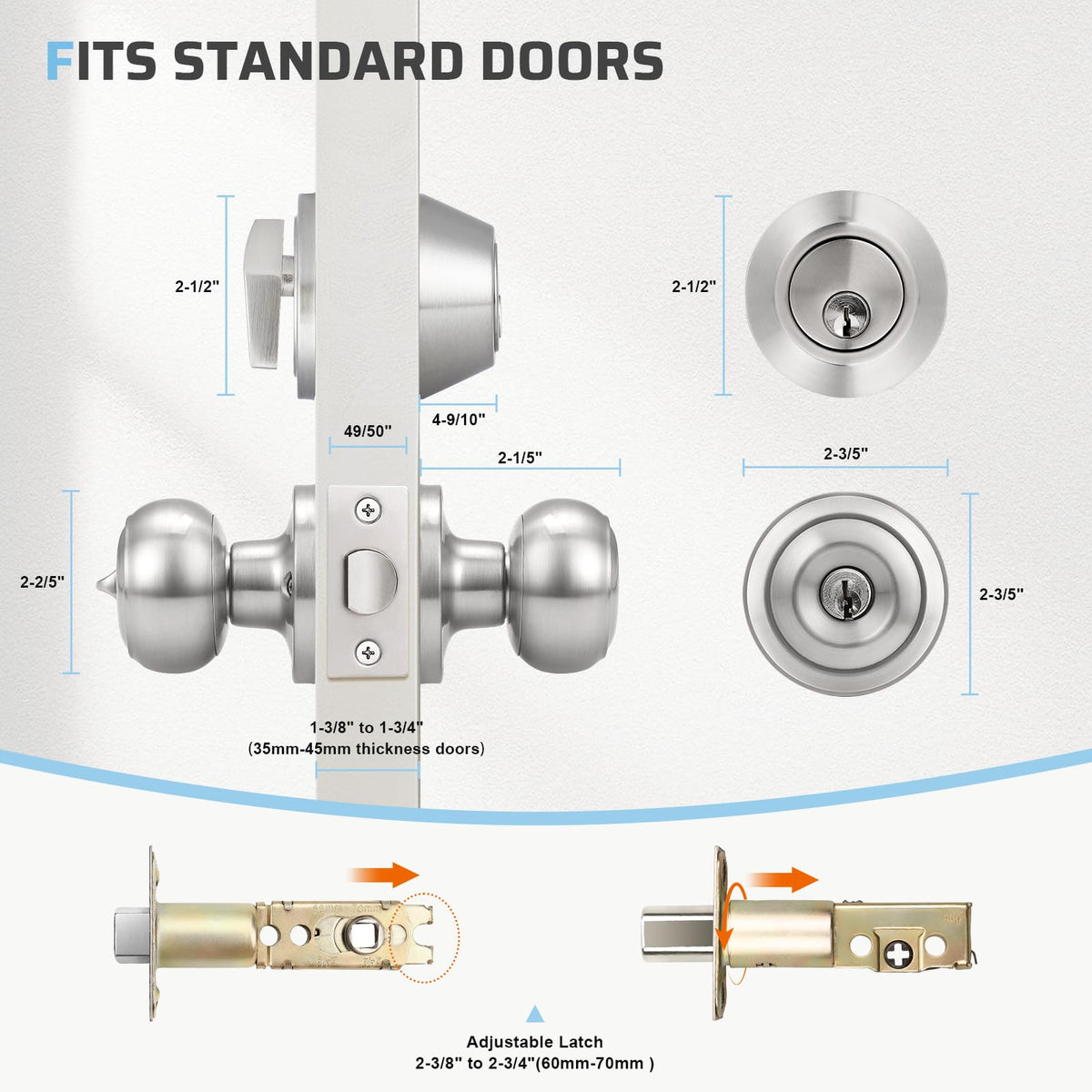Easy DIY installation of KNOBWELL lockset in minutes