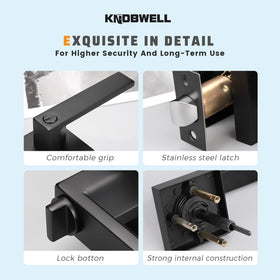 KNOBWELL easy-install leverset for quick DIY door upgrades.