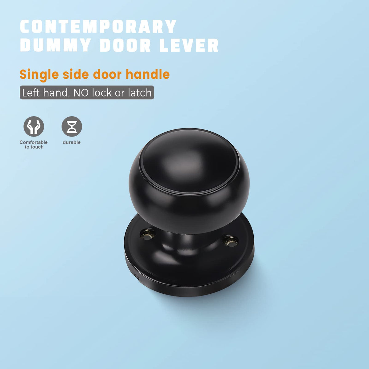 KNOBWELL matte-black dummy knob closeup showing sleek, durable hardware