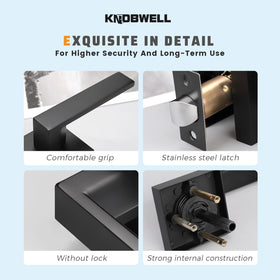 KNOBWELL passage-function door handle ideal for closets and hallways