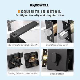 KNOBWELL secure entry latch shown for reliable daily use.
