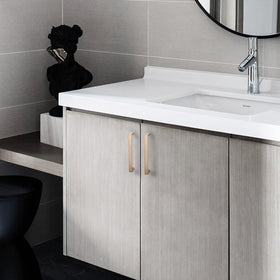 KNOKLOCK champagne bronze handles for cupboards and wardrobes.