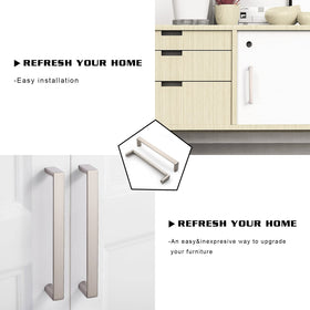 KNOKLOCK dresser pull brushed satin nickel elevates furniture with durable zinc alloy construction.