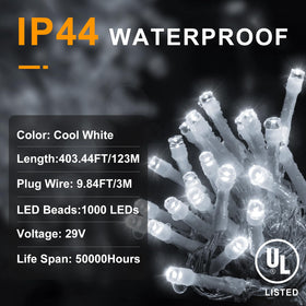 KNONEW cool white LEDs offer crisp modern glow.