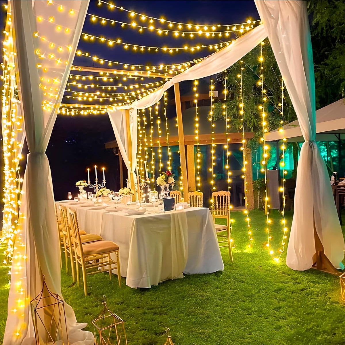KNONEW IP44 waterproof lights stay bright through rain and damp evenings by the pool.