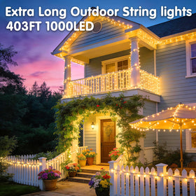 KNONEW warm white LEDs bring cozy, festival-worthy lighting to decks and walkways.